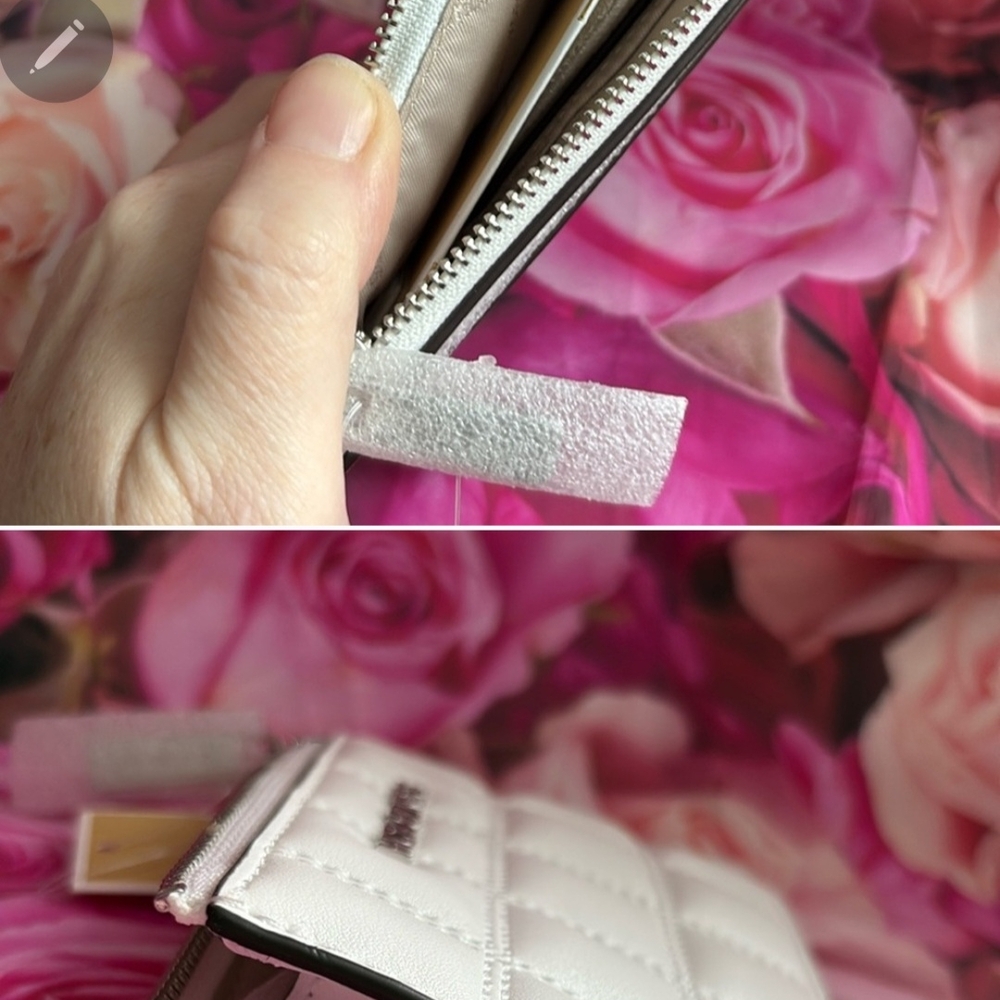 Michael Kors Optic White Quilted Coin pouch - Picture 3 of 4